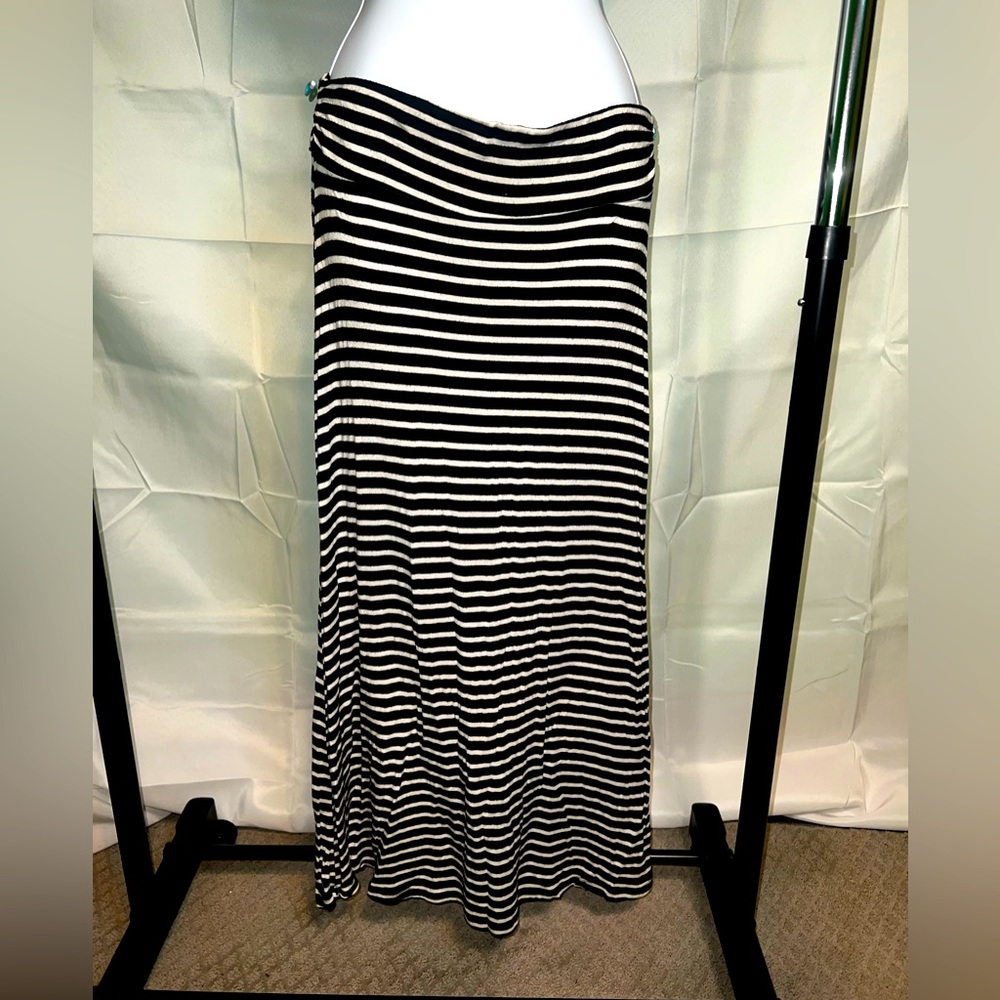 Tutta Bella Maternity Vintage Striped Skirt (Black & White) (M)